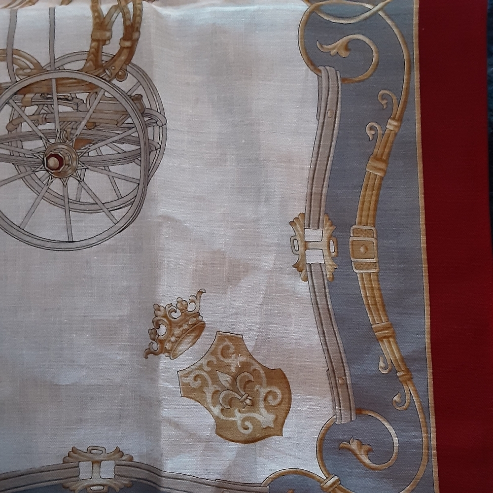 Celine Carriage Print Cotton Scarf - Picture 3 of 4